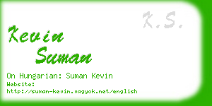 kevin suman business card